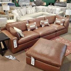 💕Emilia 3 Piece Sofa Ashley Furniture 👌Real Leather 🎀