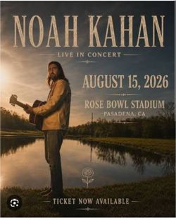 Noah Kahan Concert sold out Ticket Rose Bowl August 15, 2026