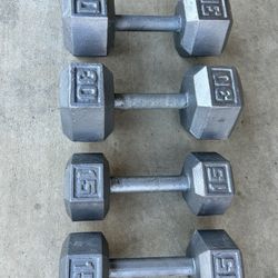Dumbbells 30s And 15s All For $75