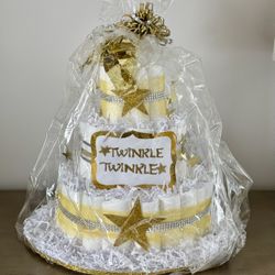 Baby shower/Gender Reveal 3 Layer Diaper Cake