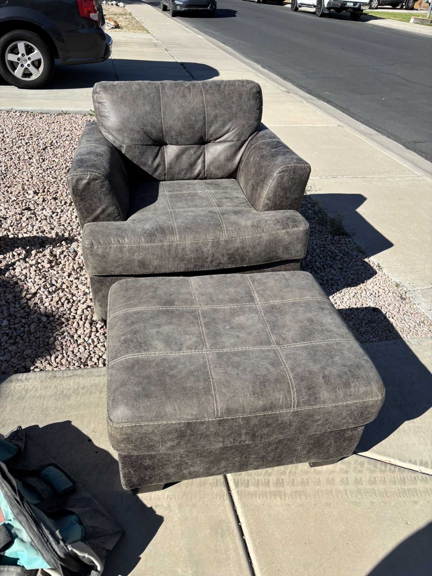 Arm Chair And Ottoman 