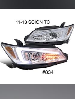 2011 To 2013 Scion Tc DRL Projector Headlights CHROME