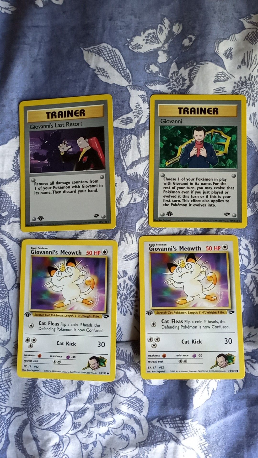 1st edition Giovanni pokemon cards MINT