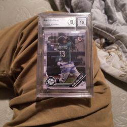 2019 BOWMAN DRAFT JULIO RODRIGUEZ BECKETT 10 AUTOGRAPH 
