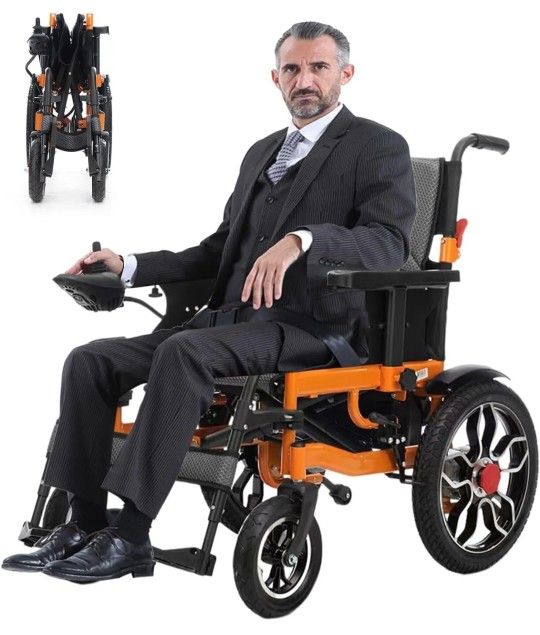 EazinGo Adult Electric Folding Wheelchair POWERFUL Dual Motor