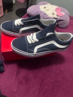 Vans Old Skool Navy Blue Low-Top Sneakers size 7 men /youth boy