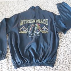 Vtg 90s Surf Style  1/4 Zip Windbreaker Myrtle Beach national series 1995 usa