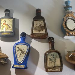 (7) VINTAGE JIM BEAM WHISKEY BOTTLE DECANTEURS *EMPTY*