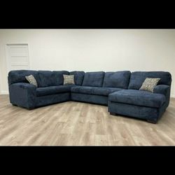 Jitterburg Blue Oversized Sectional Sofa

