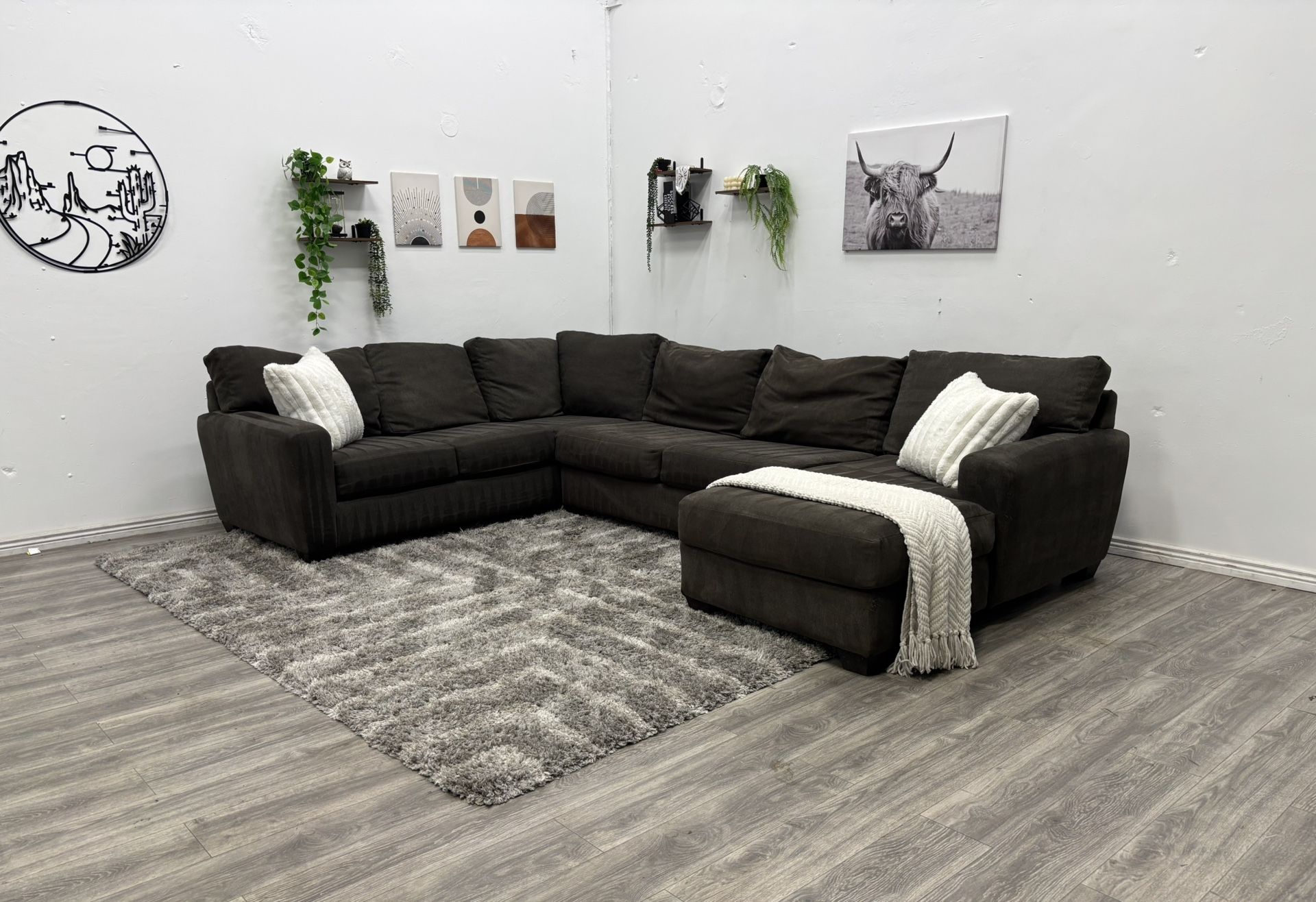 Grey Sectional Couch - Free Delivery