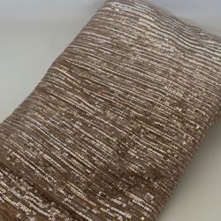 4 Yards Mesh With Sequins embroidery fabric nude Color 