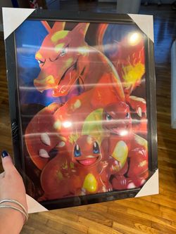 Pokémon Evolution Framed 3D Lenticular Poster frame