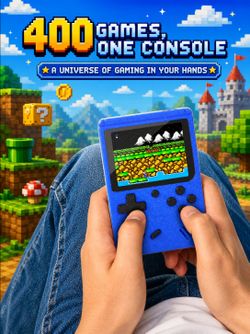 Retro Handheld Game Console 400 Built-In Games Portable Mini Gaming System 2.4” HD LCD TV Output Rechargeable Battery Pocket Size
Experience classic g