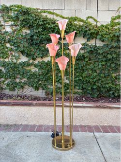 1980s postmodern Calla Lily flower lamp