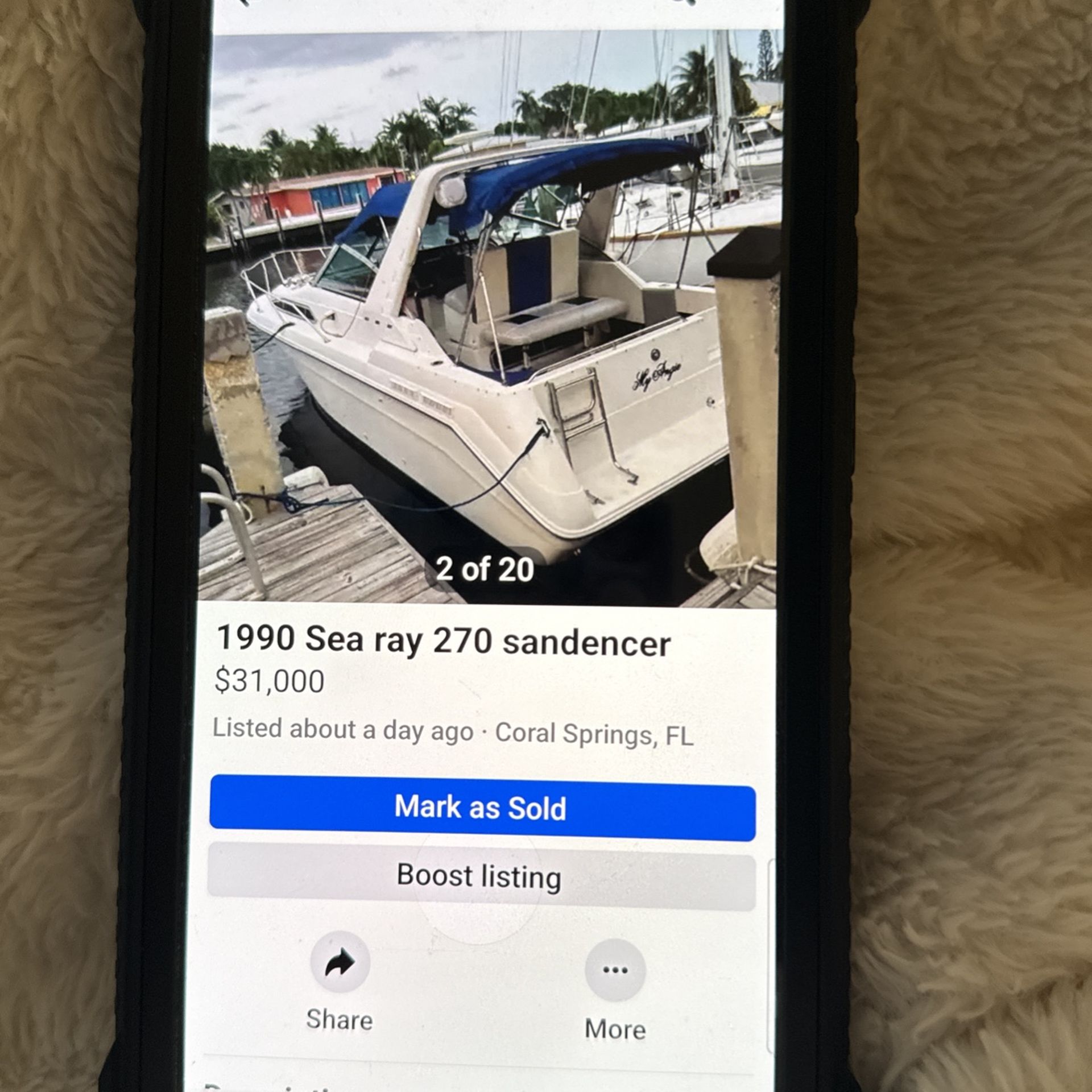 1990 Sea ray 270 sandencer