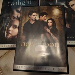 A Set Of Three Twilight Movies On DVD