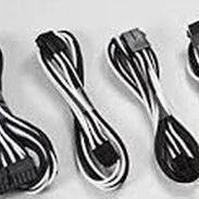Phanteks black and white power extension cords for psu