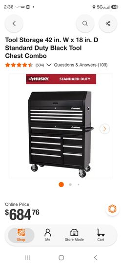 husky 42-12 combo black ONLINE PRICE: $648, Dimensions:
Height: 59.4 in
Width: 42 in
Depth: 18.1 in