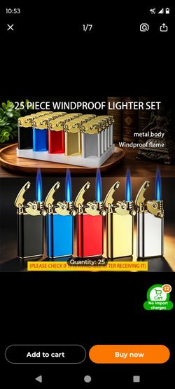 Windproof Metal Lighter Set
