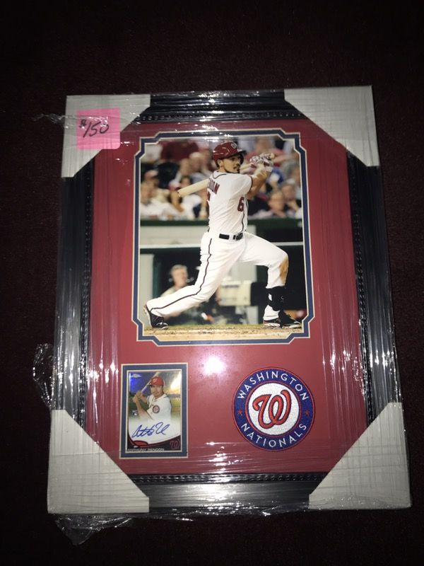 Anthony Rendon Washington Nationals Framed 8x10 Photo with Autographed Card & Embroidered Patch, a great Collectible!