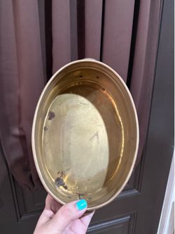 Metal vintage gold bowl