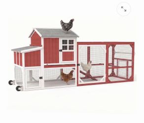 Medium Chicken Coop with Run for 4-8 Chickens Expandable to Large Coop - PET24