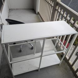White Stand With Shelves 