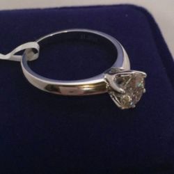 SPARKLING 1 CT SOLITAIRE MOISANITE ENGAGEMENT RING SIZES 5-9
