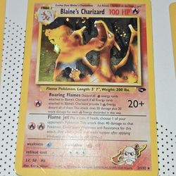 Pokemon TCG - Blaine's Charizard Holo - Moderately Played