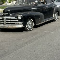 1948 Chevy Fleet Line, German Helmet