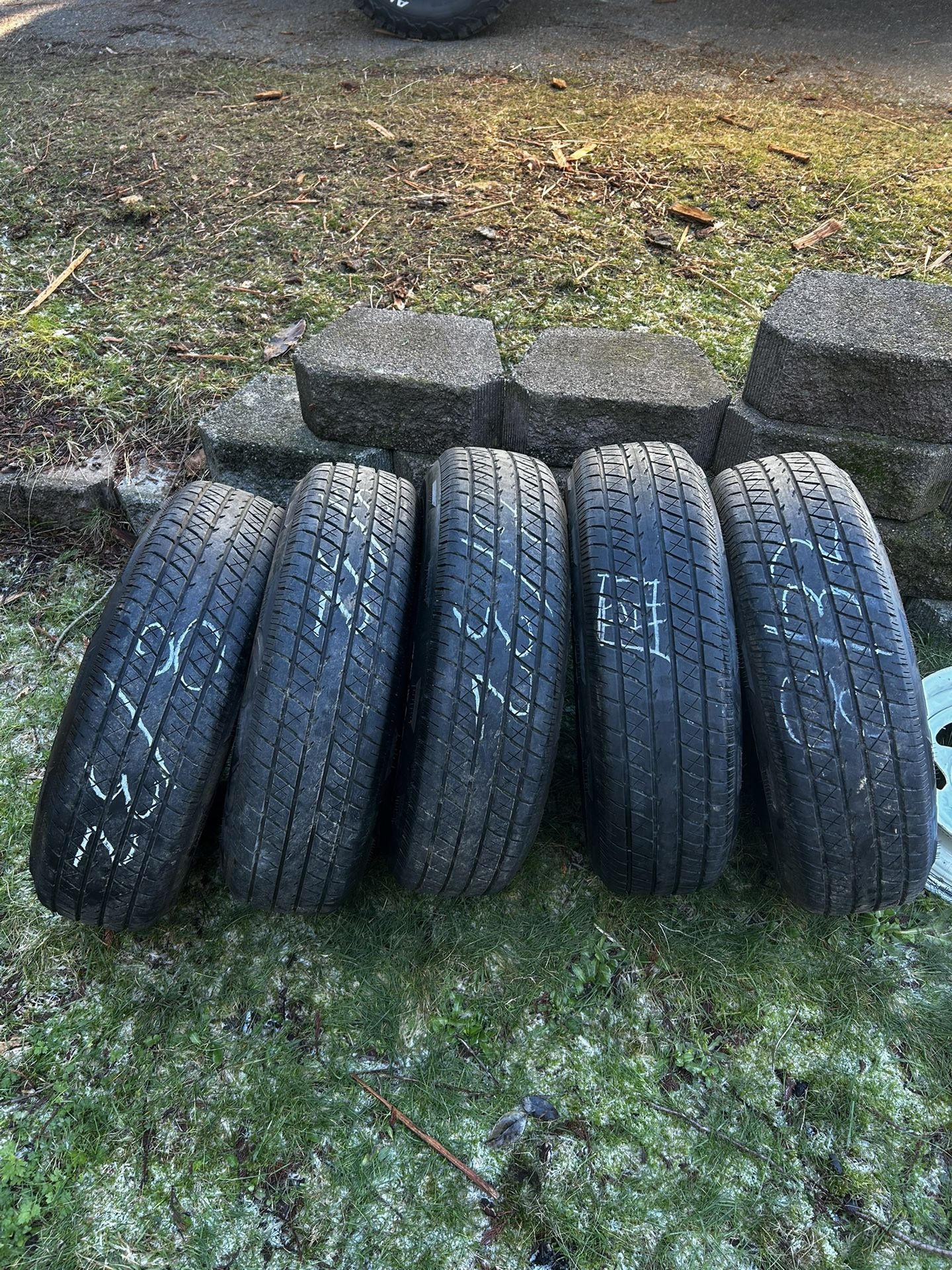 5 All Season Travel Trailer Tires With About 70% Tread!