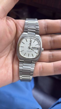 Omega TV 1970s vintage original new movement mint condition  box papers buy sale trade gold silver 14k platinum