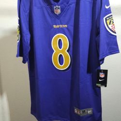 New Lamar Jackson #8 Baltimore Ravens Purple Game Jersey Men's Size M