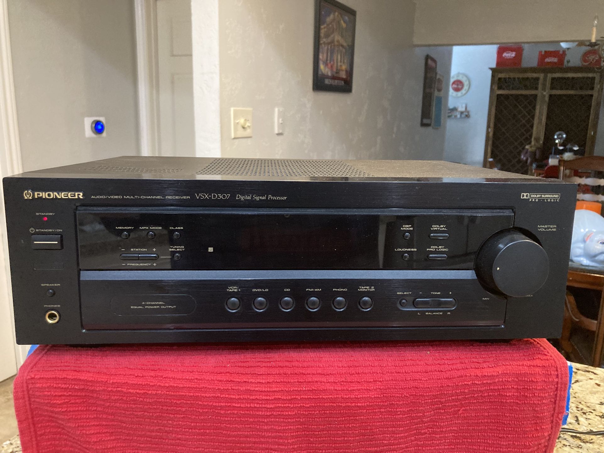 Pioneer VSX-D307 Stereo A/V Receiver Amplifier Digital Surround With remote