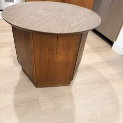 Brown Wood Corner Table 