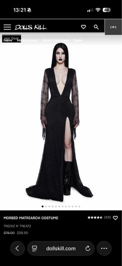 Morticia Halloween Costume Dress Dolls Kill Adam’s Family