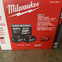 MILWAUKEE M18  2 BATTERIES  XC 6.0  CHARGER ((( FIRM ON PRICE ))) Read Description Please 
