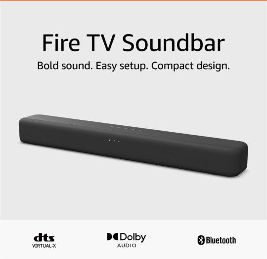 Amazon Fire TV Soundbar, 2.0 speaker with DTS Virtual:X and Dolby Audio, Bluetooth co