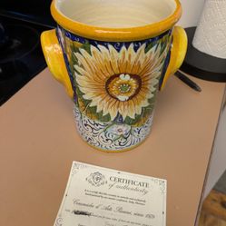 Italian Sunflower Vase