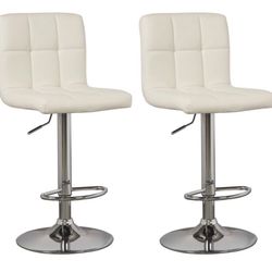 2 White Barstools
