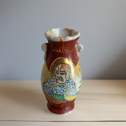 Miniature Japanese Satsuma Hand Painted Vase