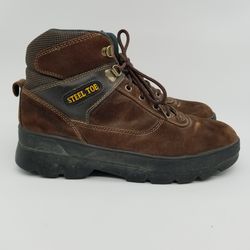 Workload Mens Steel Toe Leather Work Boots Size 10 A15