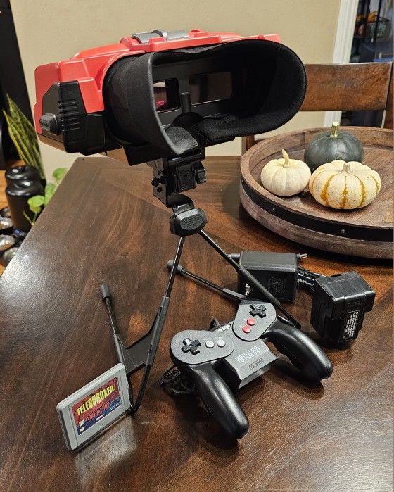 Vintage 1995 Nintendo Virtual Boy Console With Teleroboxer Game