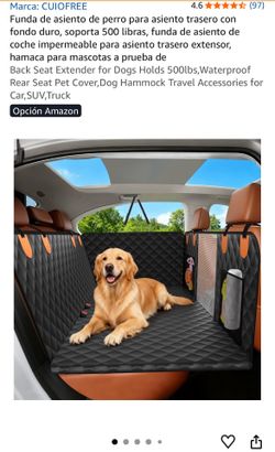 Waterproof car seat cover for rear seat extender