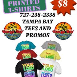 Custom Printed T-shirts $8. Seventy Colors To Pic From. Dtf HD Printing 