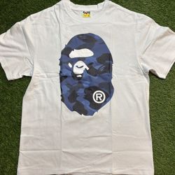Authentic Bape T-Shirt White/Navy XL