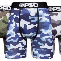 PSD Camo 3-pack Boxer Briefs Blue/Black/Grey Underwear Size S for Sale in  San Diego, CA - OfferUp