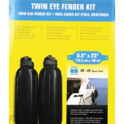 2 Pack Boat Fenders, 23" x 6.5", Inflatable Dock Bumpers with Pump, Marine Buoys for Docking, Pontoons, Boat Accessories