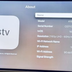 Apple TV 4K Streaming Box With WiFi 