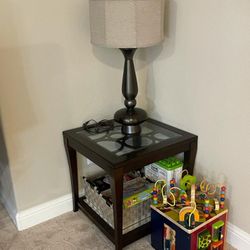 Side Table With Lamp